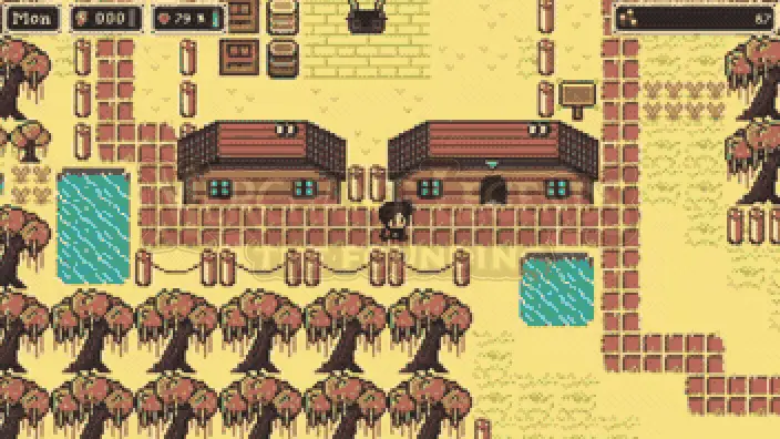 Walk through an autumn town